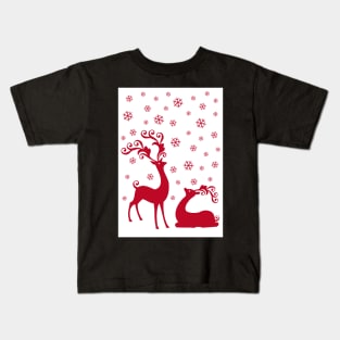 Cute Christmas deer Kids T-Shirt